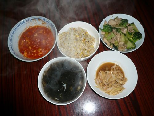 三菜一汤+蛋炒饭